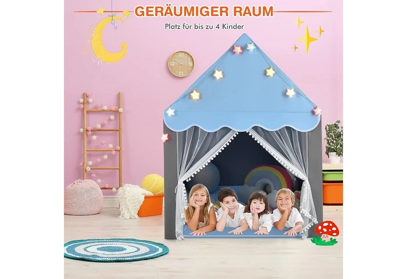 Kinderhauszelt aus Polyester und Baumwolle - Bild 5