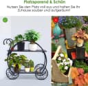KOMFOTTEU Blumenständer Pflanzenregal Schwarz Wetterfest Bild 4