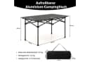 COSTWAY Campingtisch Klapptisch Aluminiumtischplatte Schwarz Bild 3