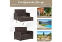 COSTWAY Loungebett 2-Personen Rattan mit verstellbarer Rückenlehne Bild 4