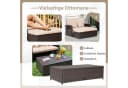 COSTWAY Loungebett 2-Personen Rattan mit verstellbarer Rückenlehne Bild 5