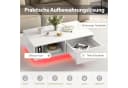 COSTWAY Couchtisch mit LED-Beleuchtung, Fernbedienung, Schublade Bild 4