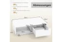 COSTWAY Couchtisch mit LED-Beleuchtung, Fernbedienung, Schublade Bild 5