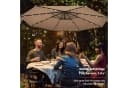 COSTWAY Sonnenschirm Beige mit Solar-LEDs Bild 5