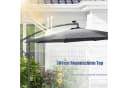 COSTWAY Gartenschirm Grau mit Solar-LED-Beleuchtung und Neigungsfunktion Bild 1
