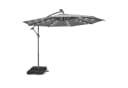 COSTWAY Gartenschirm Grau mit Solar-LED-Beleuchtung und Neigungsfunktion Bild 2