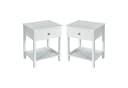 COSTWAY Nachttisch 2er Set mit Schublade und Ablage Bild 2
