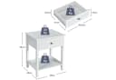 COSTWAY Nachttisch 2er Set mit Schublade und Ablage Bild 5