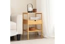 COSTWAY Nachttisch Bambus 40x40x68cm Bild 1