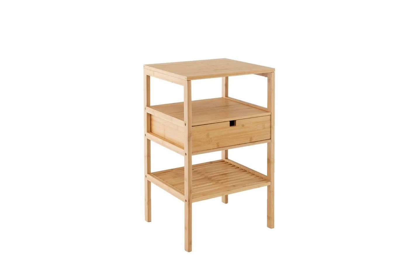 COSTWAY Nachttisch Bambus 40x40x68cm - Bild 2