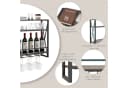 COSTWAY Weinregal Wand Holz Metallrahmen Gläserhalter 80x20x63cm Bild 4