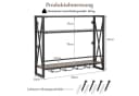 COSTWAY Weinregal Wand Holz Metallrahmen Gläserhalter 80x20x63cm Bild 5