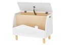 COSTWAY Spielzeugtruhe Kinderregal Holz 60x30x44 cm Weiß Bild 2