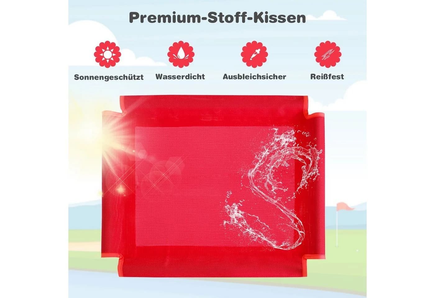 COSTWAY Klettergerüst Spielplatz Rot Outdoor Indoor