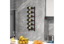 COSTWAY Weinregal Wand Metall Industrial Schwarz Bild 1