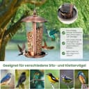 KOMFOTTEU Vogelhaus Vogelfutterhaus mit 2 Röhren & Abflusslöchern Bild 1