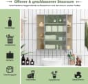 KOMFOTTEU Spiegelschrank mit Ablagen Grau MDF Bild 4