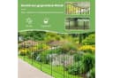 KOMFOTTEU Gartenzaun Steckzaun Metall Schwarz Bild 1