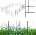 KOMFOTTEU Gartenzaun Steckzaun Metall Schwarz Bild 2