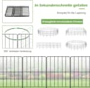KOMFOTTEU Gartenzaun Steckzaun Metall Schwarz Bild 4