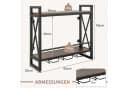 KOMFOTTEU Weinregal Wandregal mit Glashalter Industriestil Bild 5