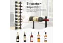 COSTWAY Weinregal Wand Metall Industrial Schwarz Bild 3