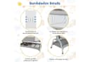 COSTWAY Baby-Reisebett 4 in 1 Beistellbett Grau 6-fach höhenverstellbar Bild 4
