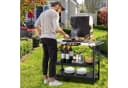 COSTWAY Grillablagetisch Grillwagen Beistelltisch auf Rollen Outdoor Bild 1