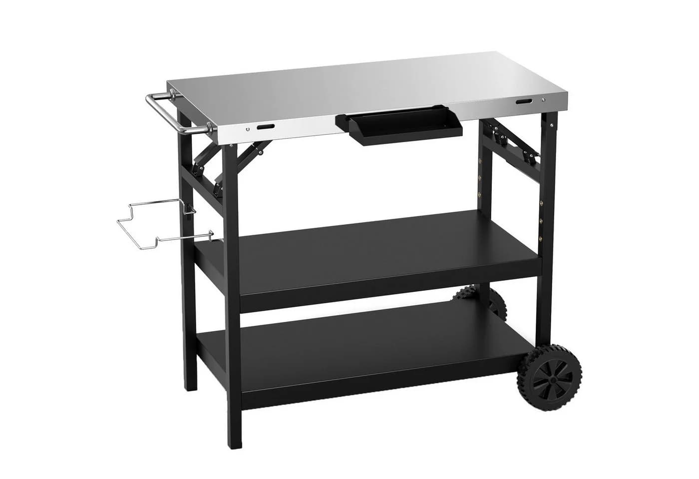 COSTWAY Grillablagetisch Grillwagen Beistelltisch auf Rollen Outdoor - Bild 2