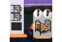 COSTWAY Kaminholzregal aus Metall mit Griffen und Elchmuster Bild 4