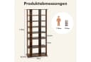 COSTWAY Schuhregal 8 Ebene Braun Verstellbar 110cm Bild 5