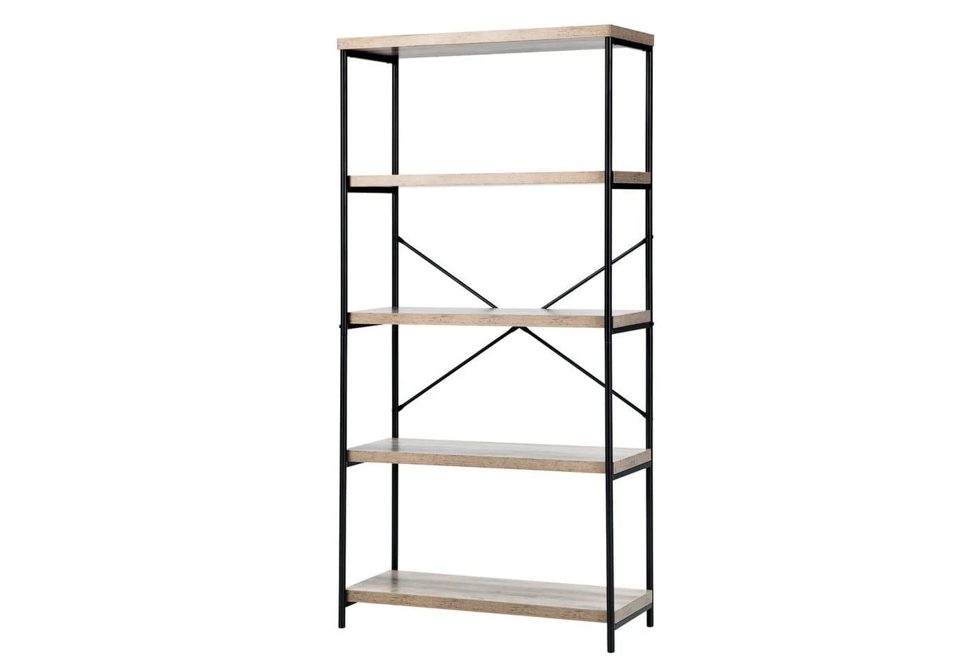 COSTWAY Bücherregal 5 Ebenen Metallrahmen 79x35x160cm - Bild 2