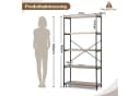 COSTWAY Bücherregal 5 Ebenen Metallrahmen 79x35x160cm Bild 5
