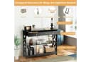 COSTWAY Konsolentisch 3 Ebenen mit Schublade Holz Bild 3