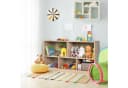 COSTWAY Bücherregal, Spielzeugschrank, 2 große Fächer & 3 kleine Fächer Beige Bild 1
