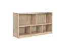 COSTWAY Bücherregal, Spielzeugschrank, 2 große Fächer & 3 kleine Fächer Beige Bild 2