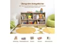 COSTWAY Bücherregal, Spielzeugschrank, 2 große Fächer & 3 kleine Fächer Beige Bild 3