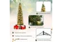COSTWAY Künstlicher Weihnachtsbaum 210cm Halber Tannenbaum mit 150 LEDs Bild 5