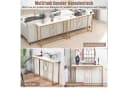 COSTWAY Konsolentisch Marmor Gold Metallgestell 120x30x80,5cm Bild 1