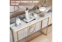 COSTWAY Konsolentisch Marmor Gold Metallgestell 120x30x80,5cm Bild 3