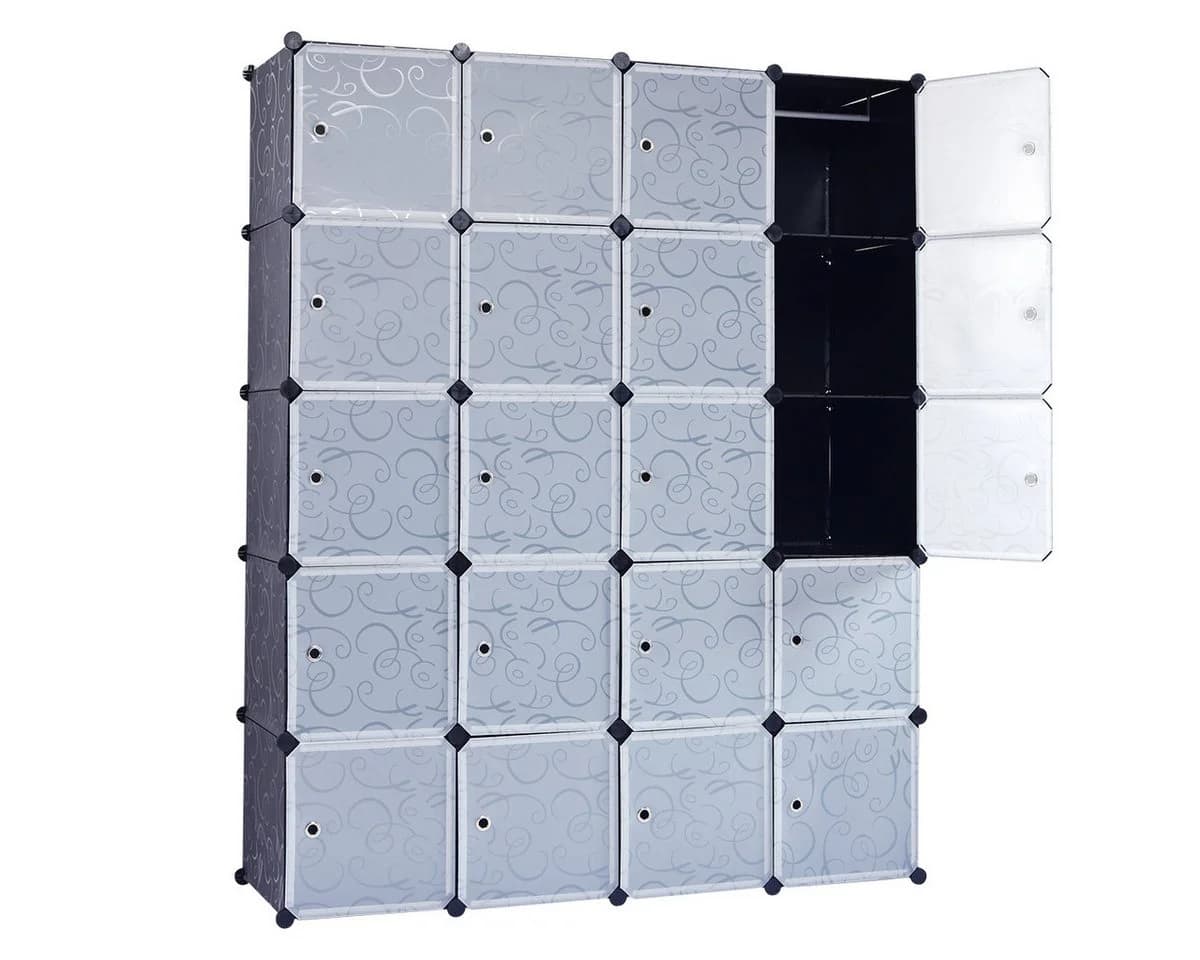 COSTWAY Kleiderschrank 20 Fächer DIY Regalsystem stapelbar Kippsicherung - Bild 2