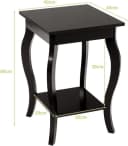 COSTWAY Nachttisch 2-St. mit Ablage, 2 Ebenen Beistelltisch Holz, 40x40x60cm Bild 5
