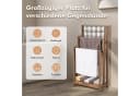 COSTWAY Handtuchständer 3 Stangen Holz 45x22x86 cm Bild 3