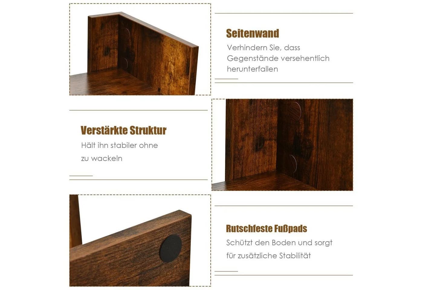 Bücherregal Baumform aus Holz, Braun - Bild 5