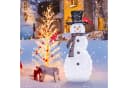 COSTWAY Schneemann mit warmweißen LEDs & Erdspießen, witterungsbeständig Bild 2