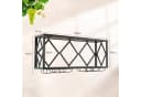 COSTWAY Weinregal Wand 2 Ebenen Metall 39 Flaschen 12 Gläser 100x25x45cm Bild 5