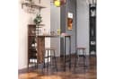 COSTWAY Bartisch-Set 3-tlg. mit Weinregal & Halterungen Bild 1