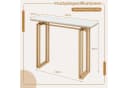 COSTWAY Konsolentisch, Kunstmarmor, schmal, Metallrahmen, 110x30x81cm, gold Bild 5