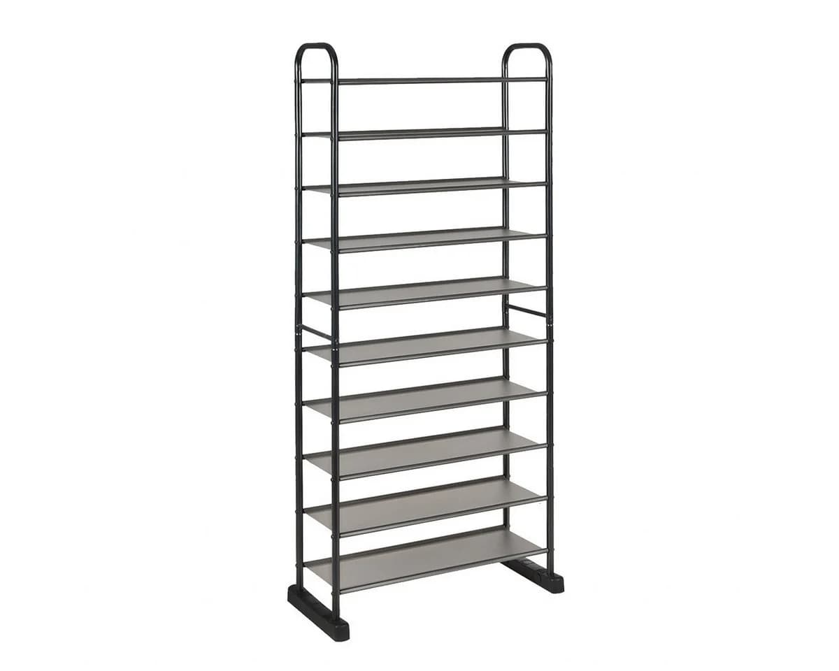 COSTWAY Schuhregal 10 Ebenen für 30 Paar Schuhe Metall 66x29x152cm - Bild 2