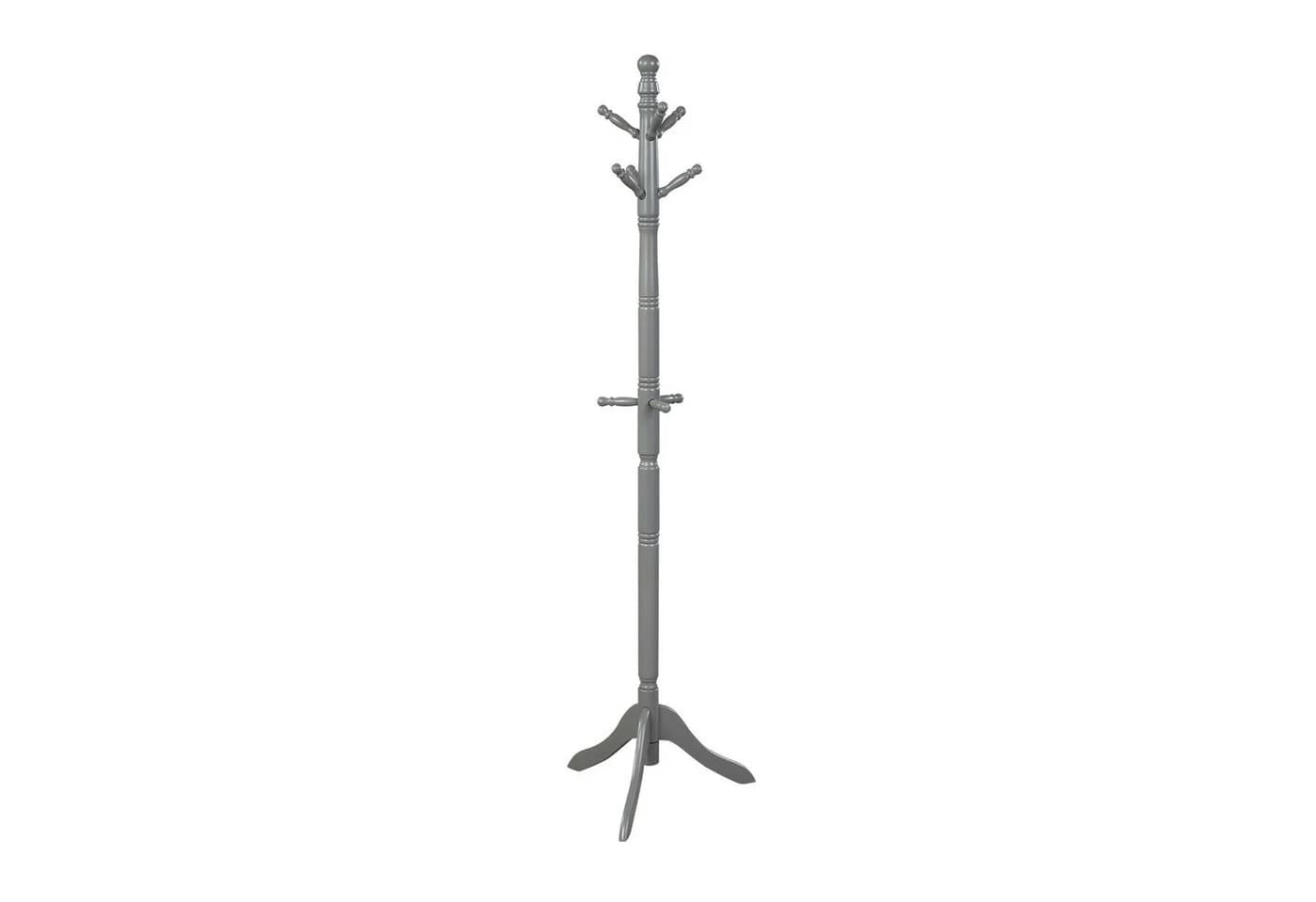 COSTWAY Garderobenständer 9 Haken Grau Holz 175cm - Bild 2